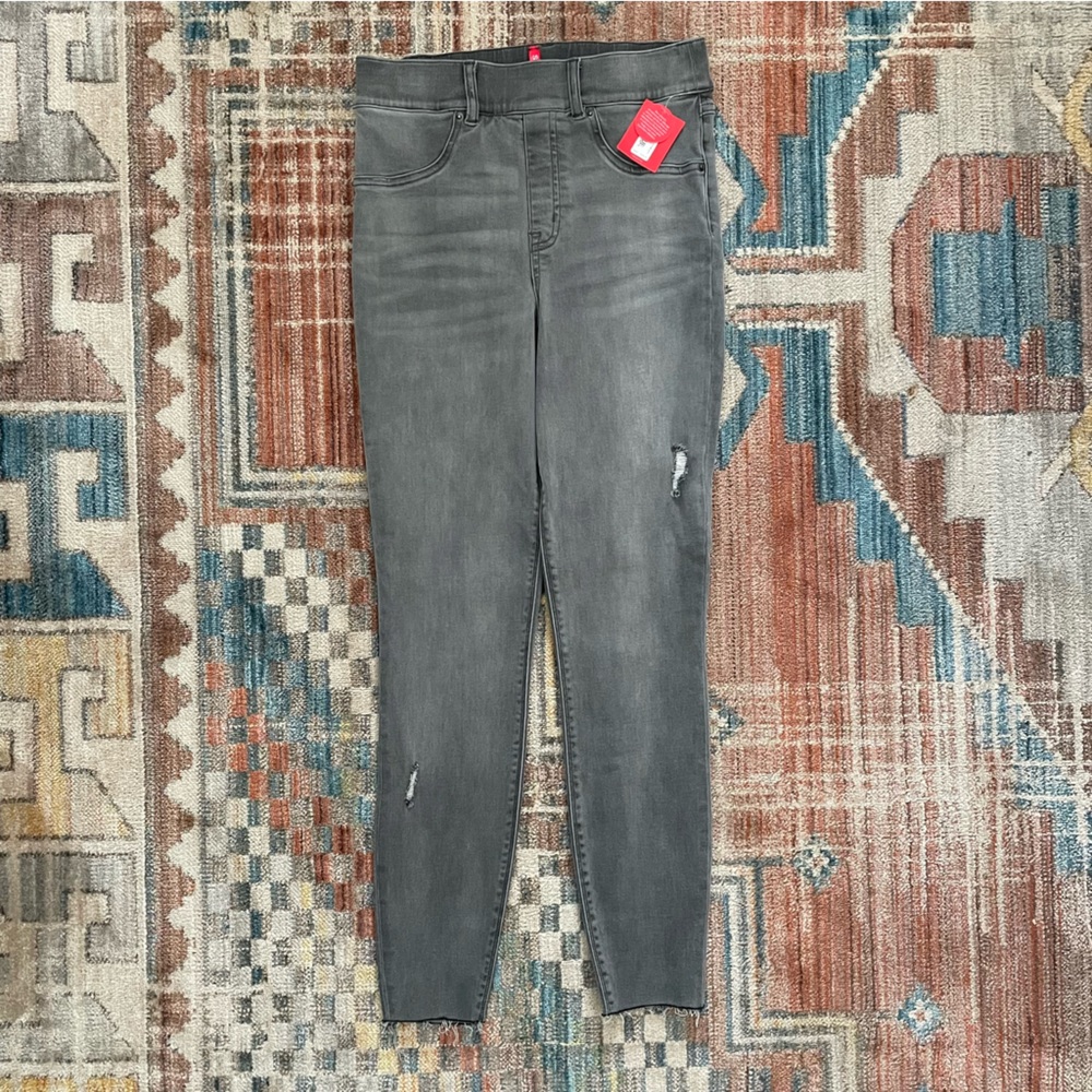 SPANX Distressed Skinny Jeans Vintage Gray Size Small